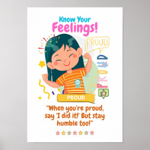 Poster Emotion pour enfants avec fierté