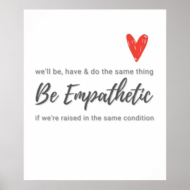 Poster Empathie - Soyez empathique (Devant)