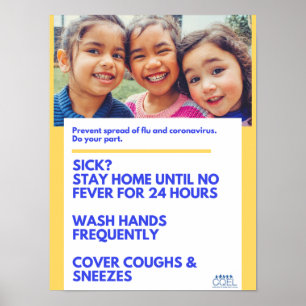 Poster Empêcher la propagation des virus 🦠 à la mère de