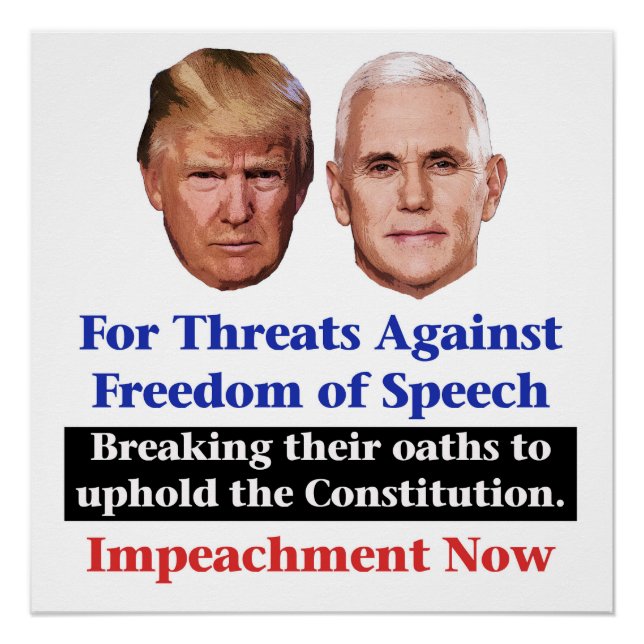 Poster Empêcher Trump et Pence (Devant)