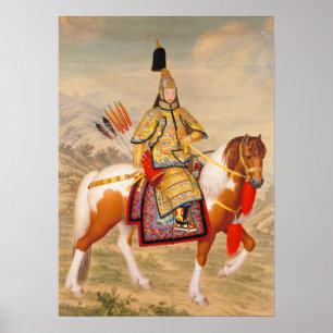 Poster Empereur de Qianlong dans l'armure cérémonieuse à