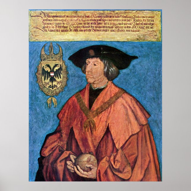 Poster Empereur Maximilian I - Albrecht Durer - c1519 (Devant)