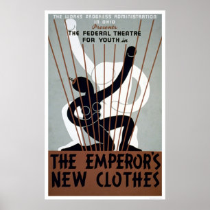 Poster Empereurs nouveaux vêtements 1937 WPA