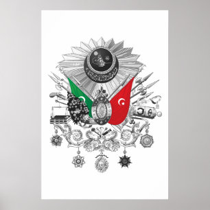 Poster Empire ottoman Grayscale Coat of Arms