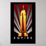 Poster - Empire State Building Art Deco<br><div class="desc">Framed or not this is a cool art deco poster of the Empire State Building ready to be displayed in your home.</div>