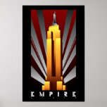 Poster - Empire State Building Art Deco<br><div class="desc">Framed or not this is a cool art deco poster of the Empire State Building ready to be displayed in your home.</div>