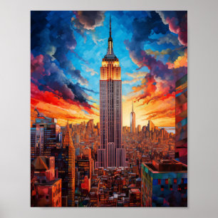 Poster Empire State Building New York USA