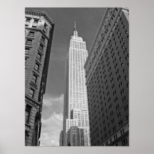 Poster Empire State Building Photographie noir et blanc