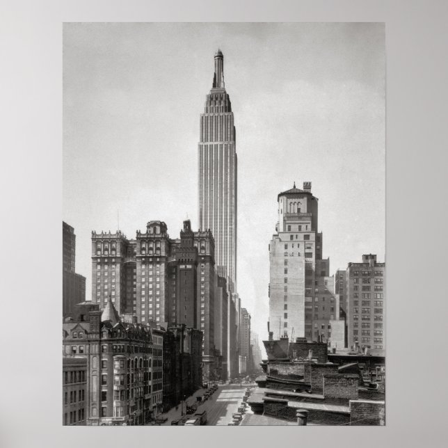 Poster Empire State & Midtown Manhattan, 1931. Vintage (Devant)