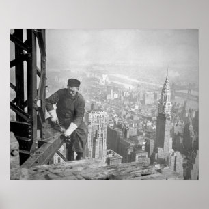 Poster Empire State Steelworker, 1936. Vintage Photo