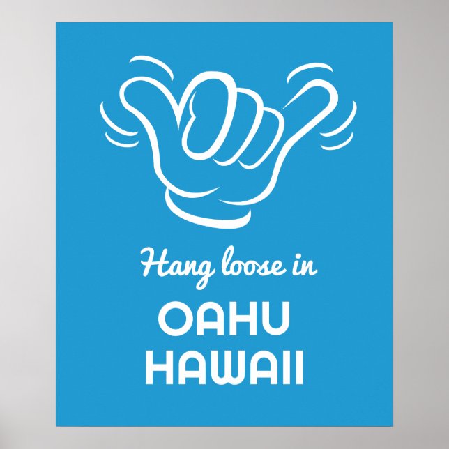 Poster Emplacement personnalisé, texte et couleur Shaka (Devant)