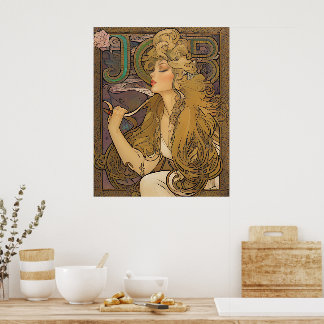Poster Emploi - Alphonse Mucha Remix