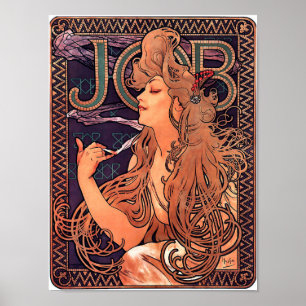 Poster Emploi publicitaire Art Nouveau vintage 1896 Mucha