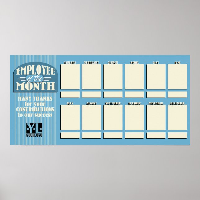 Poster Employé de couleur personnalisé de l'affichage pho (Devant)