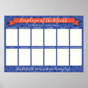 Poster Employé de couleur personnalisé de l'affichage pho