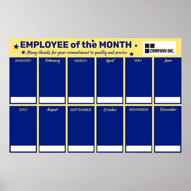Poster Employé de couleur personnalisé de l'affichage pho (Devant)