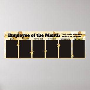 Poster Employé de JUL-DEC du mois affichage photo