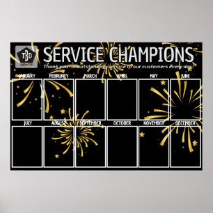 Poster Employé de l'affichage photo Fireworks du mois