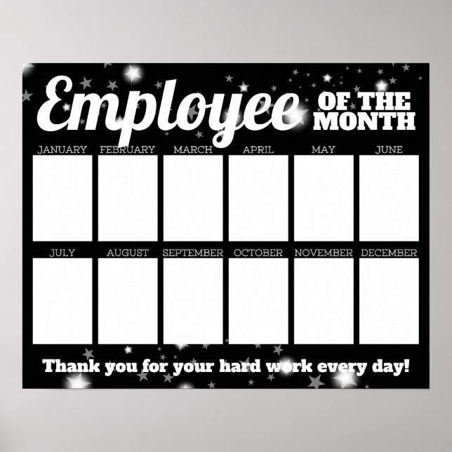 Poster Employé de photo couleur personnalisée du mois aff (Devant)