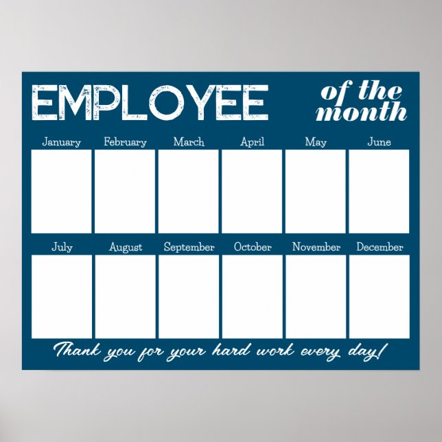 Poster Employé de photo couleur personnalisée du mois aff (Devant)