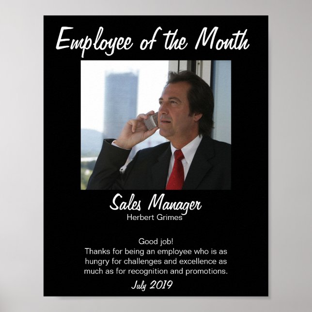 Poster Employé du mois (Devant)