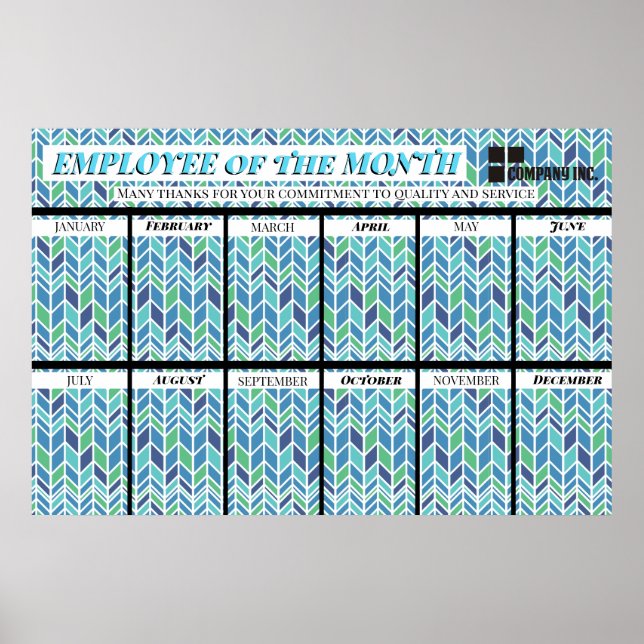 Poster employé du mois affichage pour les photos 4x6 (Devant)