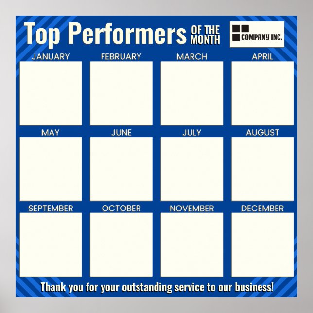 Poster employé haut-performer du mois affichage photo (Devant)