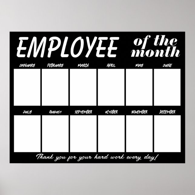Poster Employé photo couleur personnalisée de l'affichage (Devant)