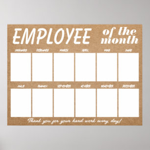 Poster Employé photo couleur personnalisée de l'affichage