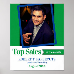 Poster Employé photo personnalisé du certificat de mois