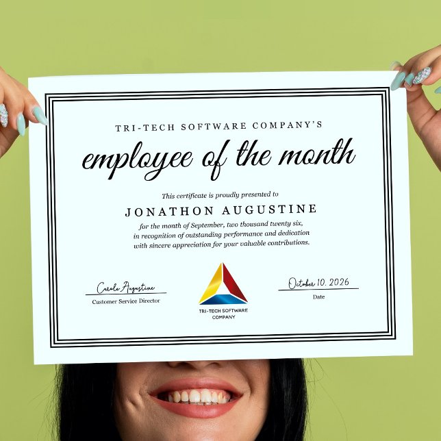 Poster Employee of the Month Certificate (Créateur téléchargé)