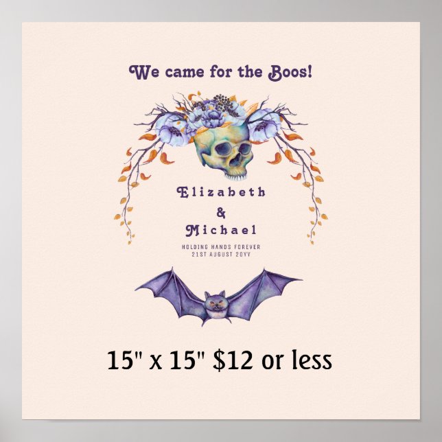 Poster Empreinte Arbre Halloween Halloween Budget BOOS (Devant)