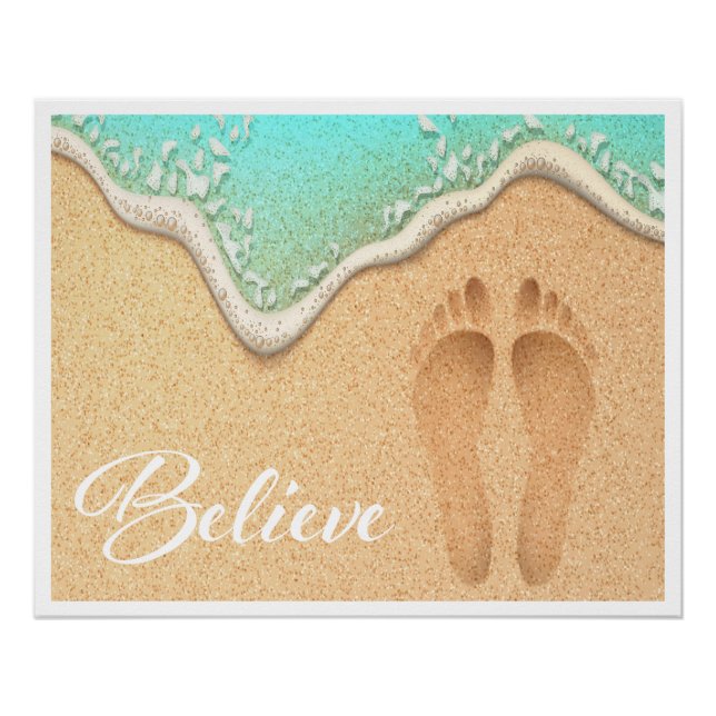 Poster Empreinte dans le thème du sable (Devant)