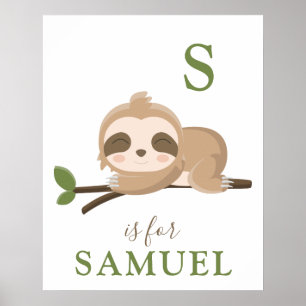 Poster Empreinte d'art en pépinière   Nom du bébé