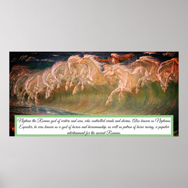 Poster Empreinte de chevaux Neptunes (Devant)