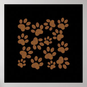 Poster empreinte de chien pour les murs