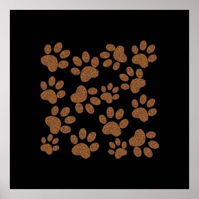 Poster empreinte de chien pour les murs (Devant)