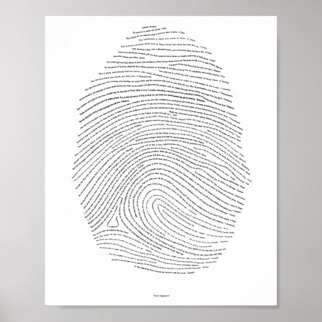 Poster Empreinte de Dieu - Letterpress (Devant)