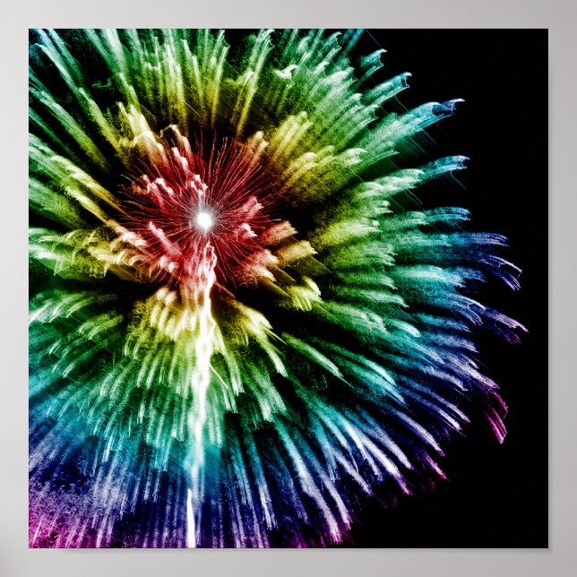 Poster Empreinte de feux d'arc en ciel (Devant)