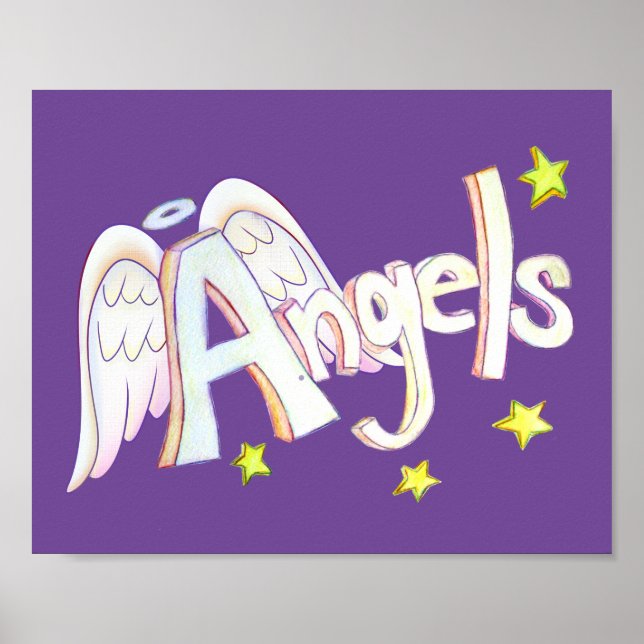 Poster Empreinte de l'affiche d'Art Word Angels (Devant)
