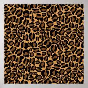 Poster Empreinte de léopard Motif classique Jungle