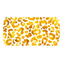 Empreinte de léopard or et blanc : Luxueux et chic