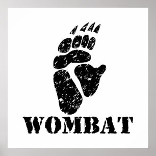 Poster Empreinte de pas de wombat