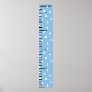 Poster Empreinte de patte Cute Blue Baby Boy Graphique de