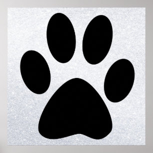 Poster Empreinte de patte de chien