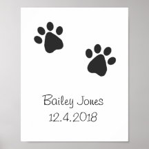 Empreinte de patte de chien personnalisé