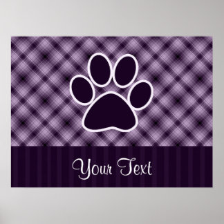 Poster Empreinte de patte pourpre