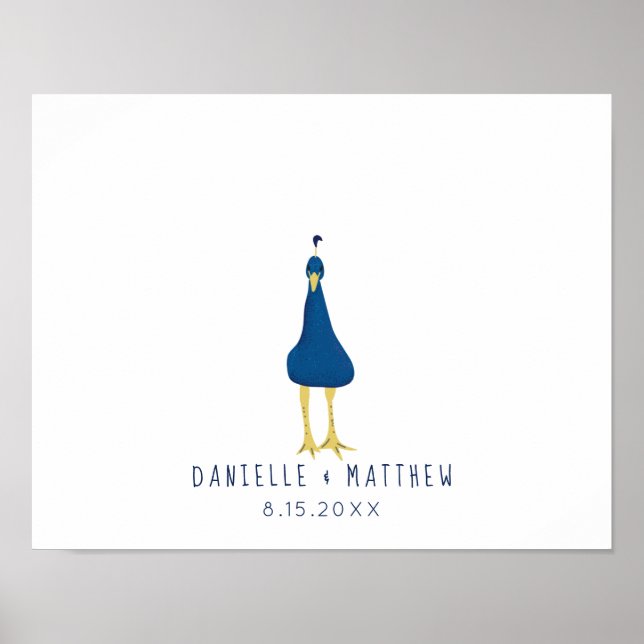 Poster Empreinte d'empreintes digitales Peacock Tail Mari (Devant)