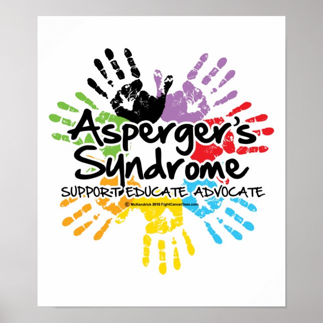 Poster Empreinte manuelle du syndrome d'Asperger (Devant)