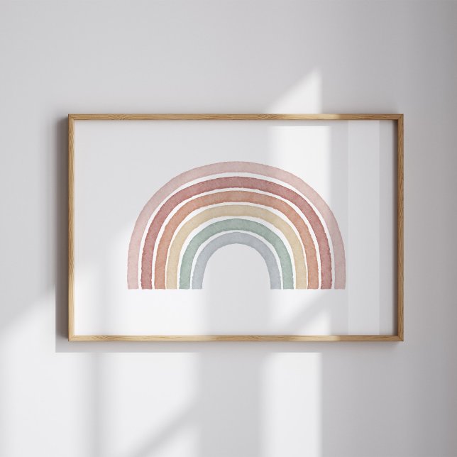 Poster Empreinte pastel arc-en-ciel Boho (Créateur téléchargé)